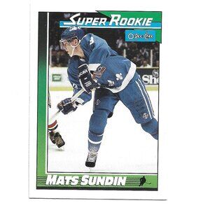 1991 O-PEE-CHEE Mats Sundin Quebec Nordiques Bilingual Super Rookie Card [h80]